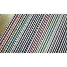 Окрашенная ткань рубашки полосы & проверки комфортно пряжа